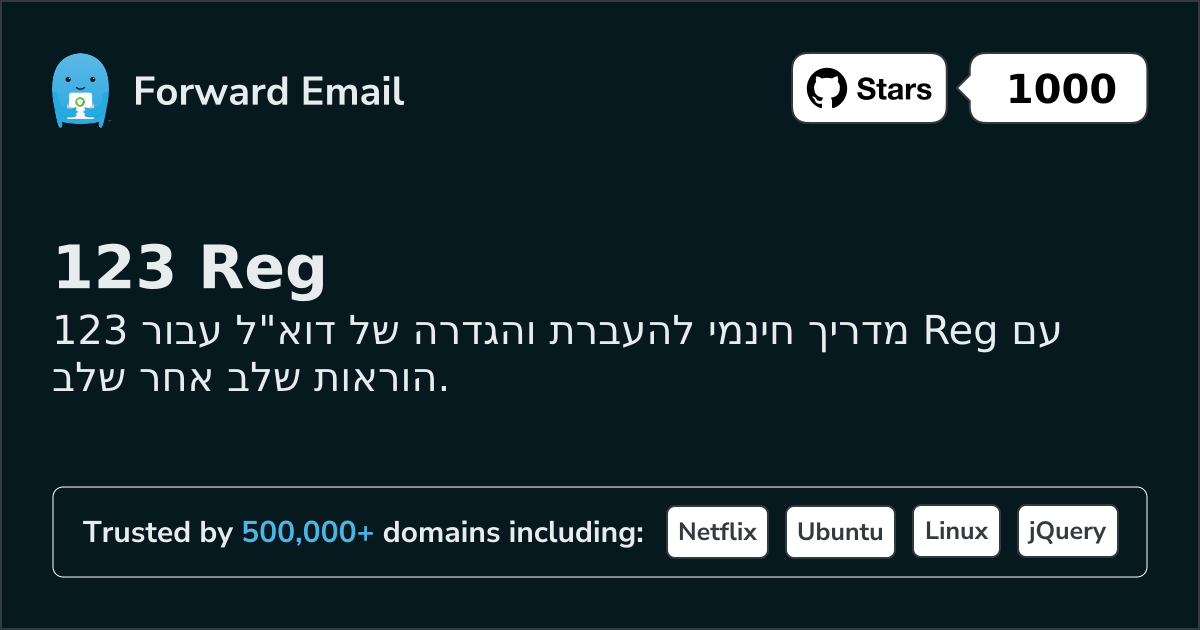 כיצד להגדיר דוא"ל עם 123 Reg