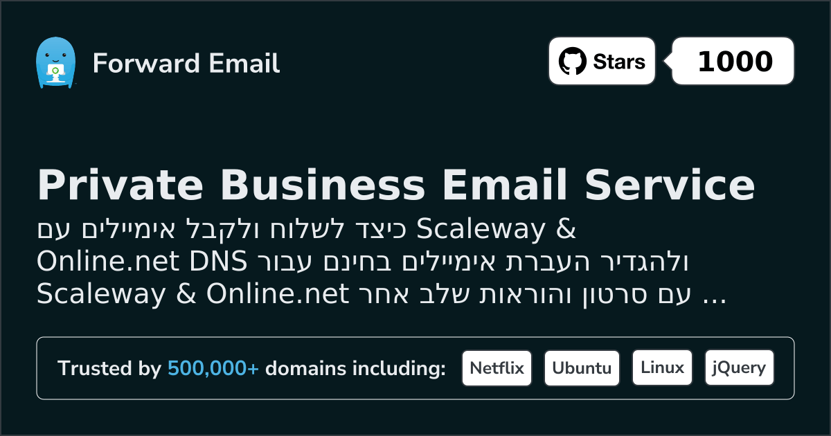 כיצד להגדיר דוא"ל עם Scaleway & Online.net