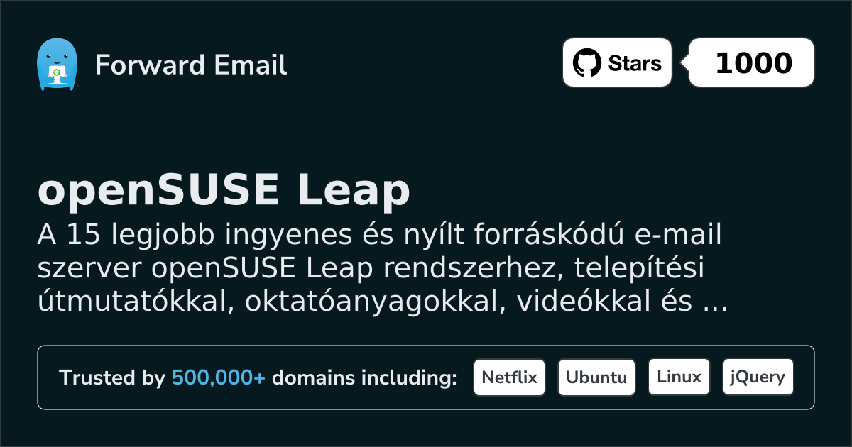 15 Top Open Source Email Servers for openSUSE Leap in 2026