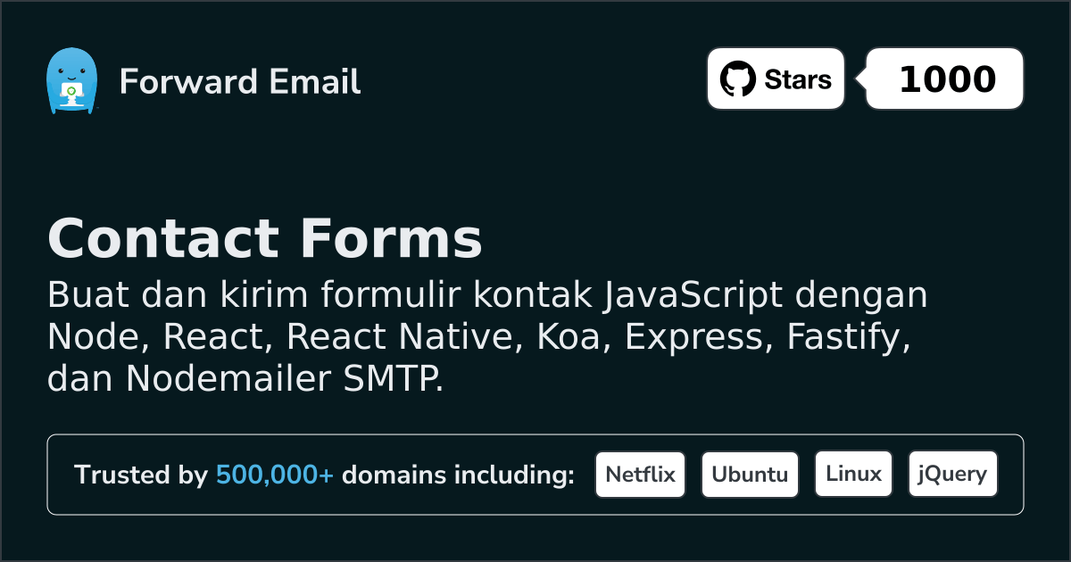Formulir Kontak JavaScript Node.js
