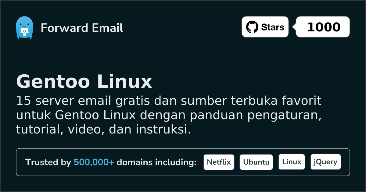 15 Favorited Open Source Email Servers for Gentoo Linux in 2026