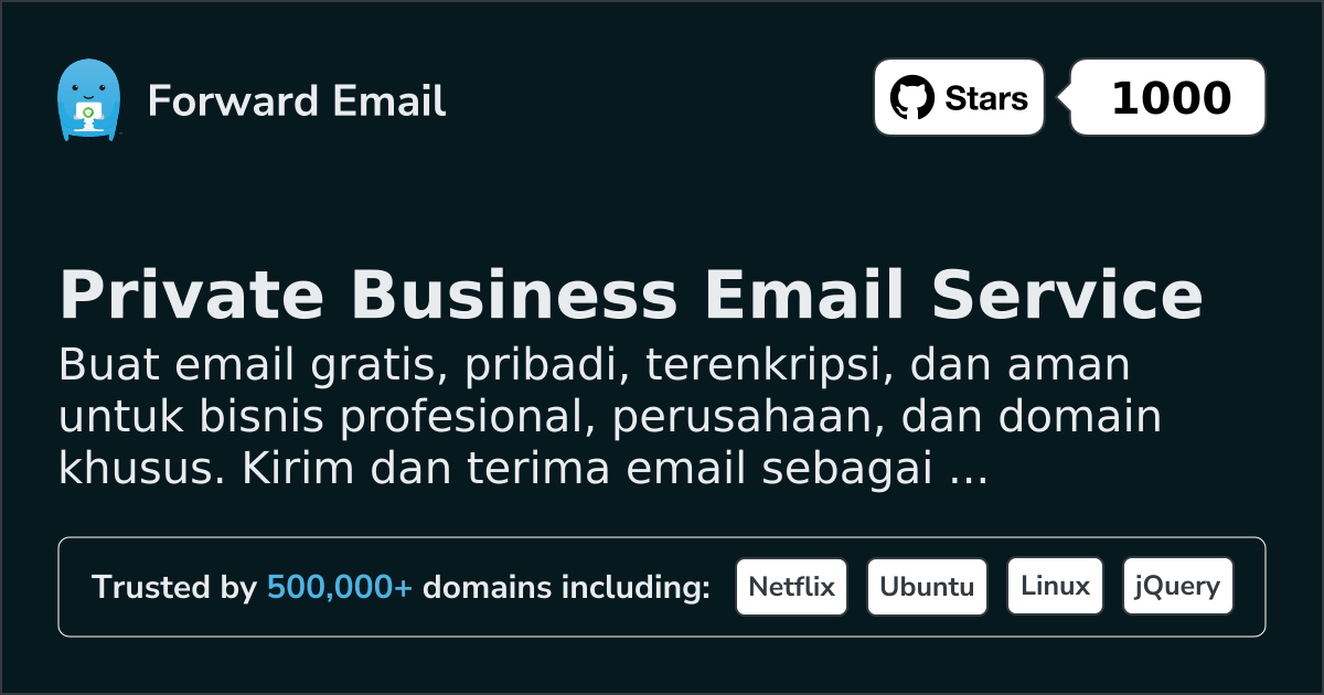 Email Bisnis Pribadi untuk Domain Kustom