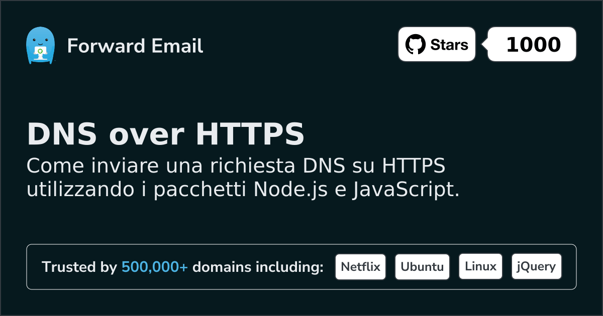 DNS Node.js su HTTPS