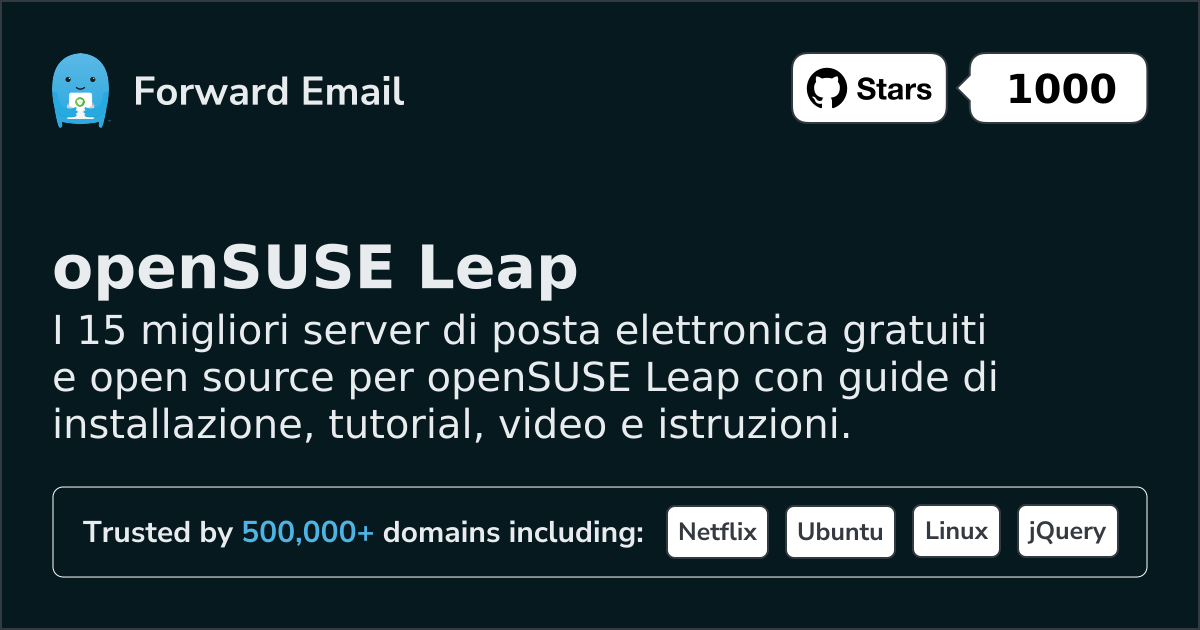 15 Top Open Source Email Servers for openSUSE Leap in 2026