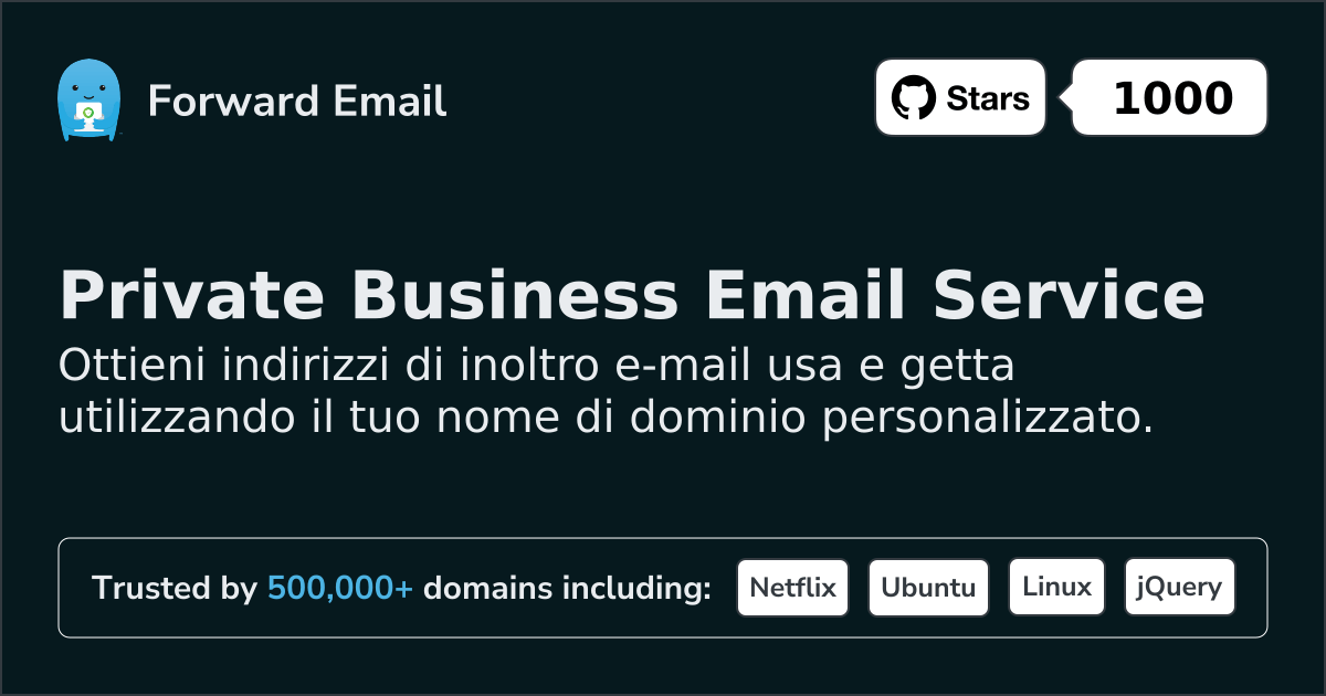 Indirizzi email usa e getta per domini personalizzati