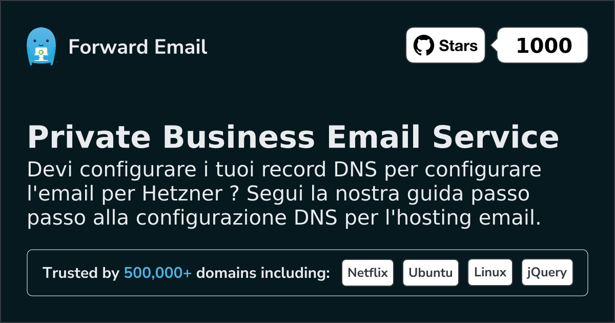 Come configurare l'email con Hetzner