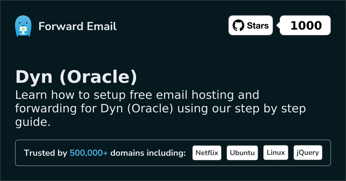 Dyn (Oracle)でメールを設定する方法