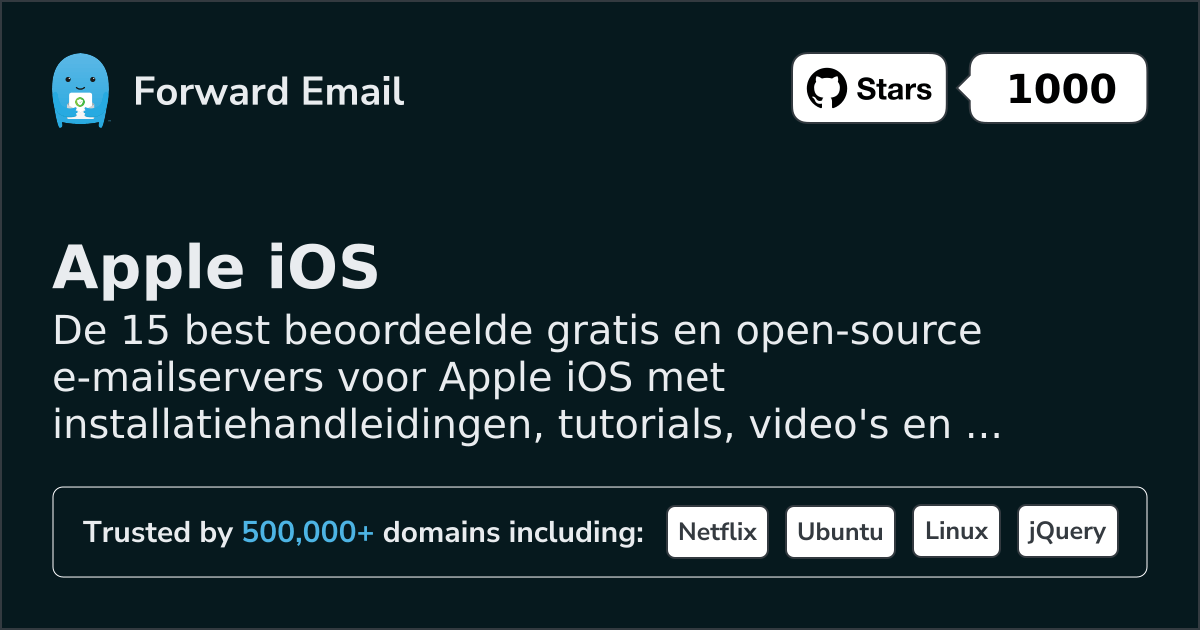 15 Top-Rated Open Source Email Servers for Apple iOS in 2026