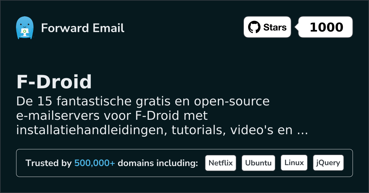 15 Amazing Open Source Email Servers for F-Droid in 2026