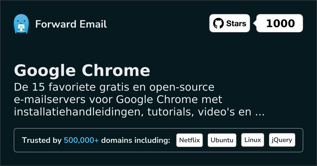 15 Favorited Open Source Email Servers for Google Chrome in 2026