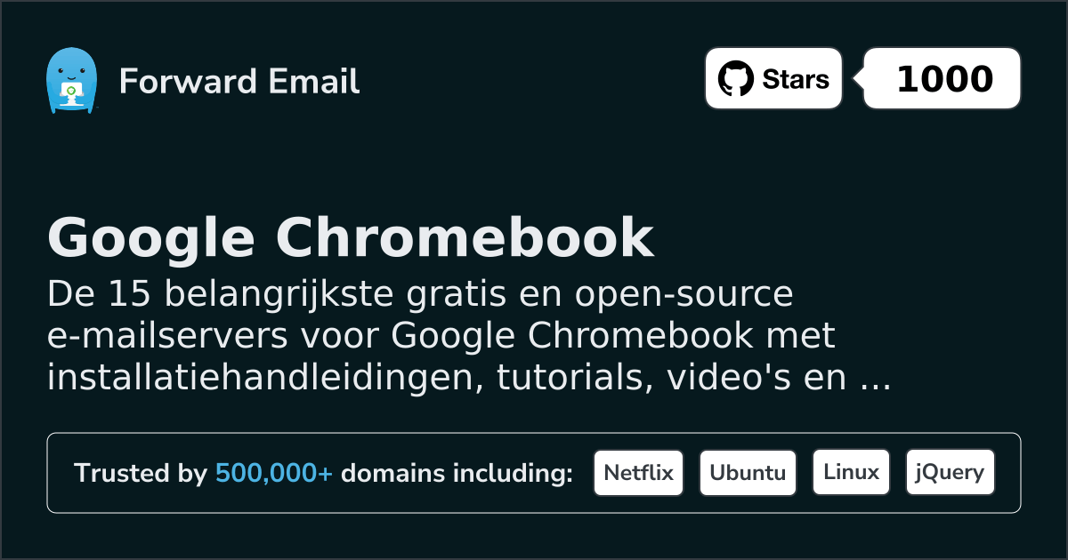 15 Notable Open Source Email Servers for Google Chromebook in 2026