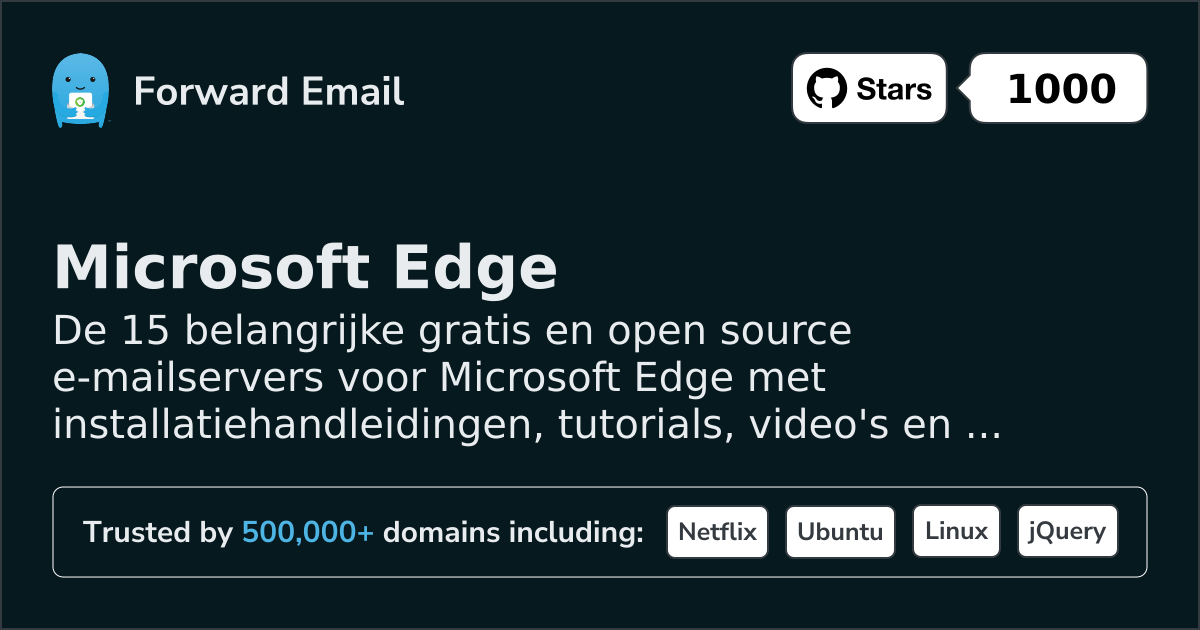 15 Important Open Source Email Servers for Microsoft Edge in 2026