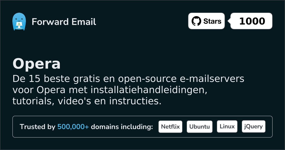 15 Top Open Source Email Servers for Opera in 2026