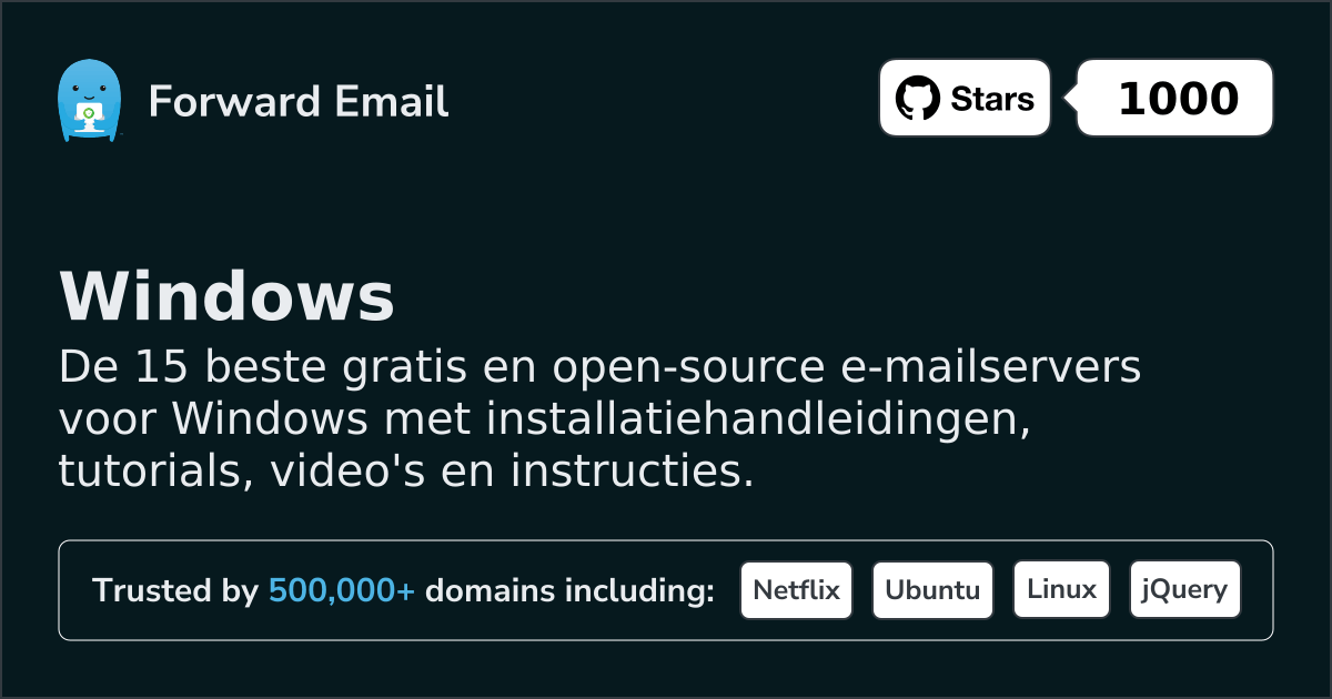 15 Top Open Source Email Servers for Windows in 2026