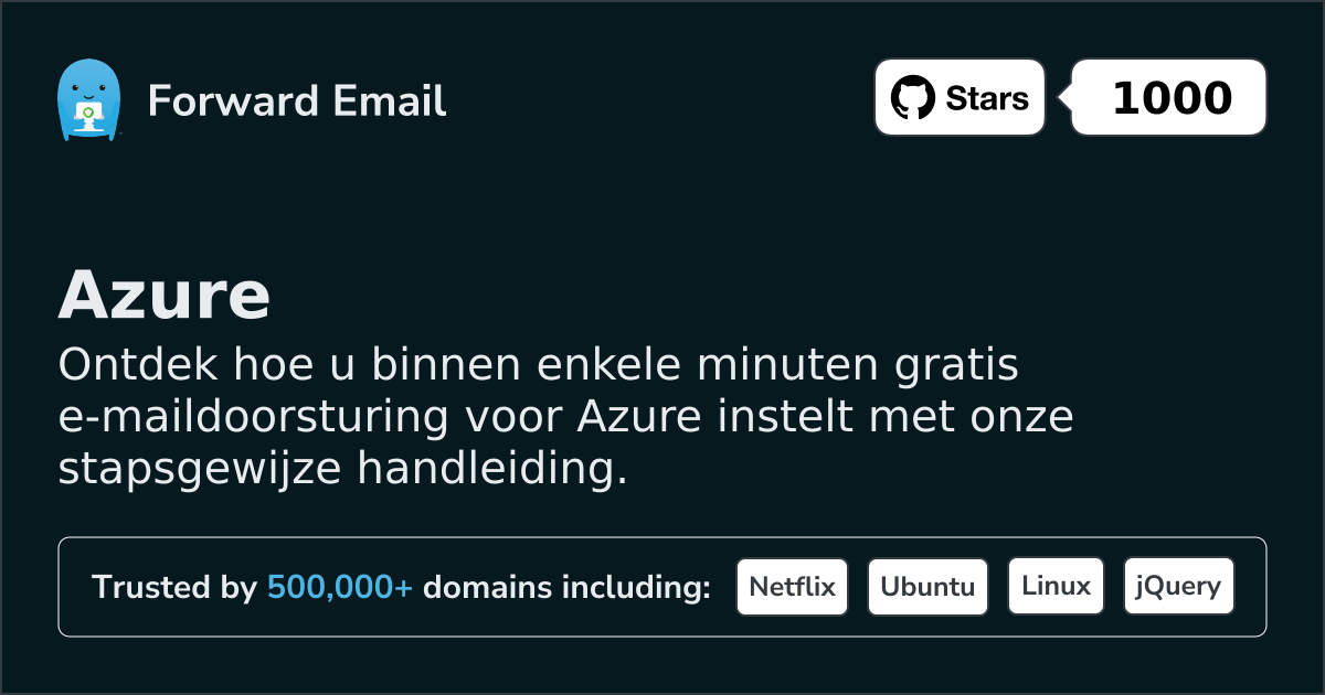 E-mail instellen met Azure