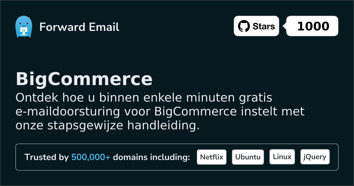 E-mail instellen met BigCommerce
