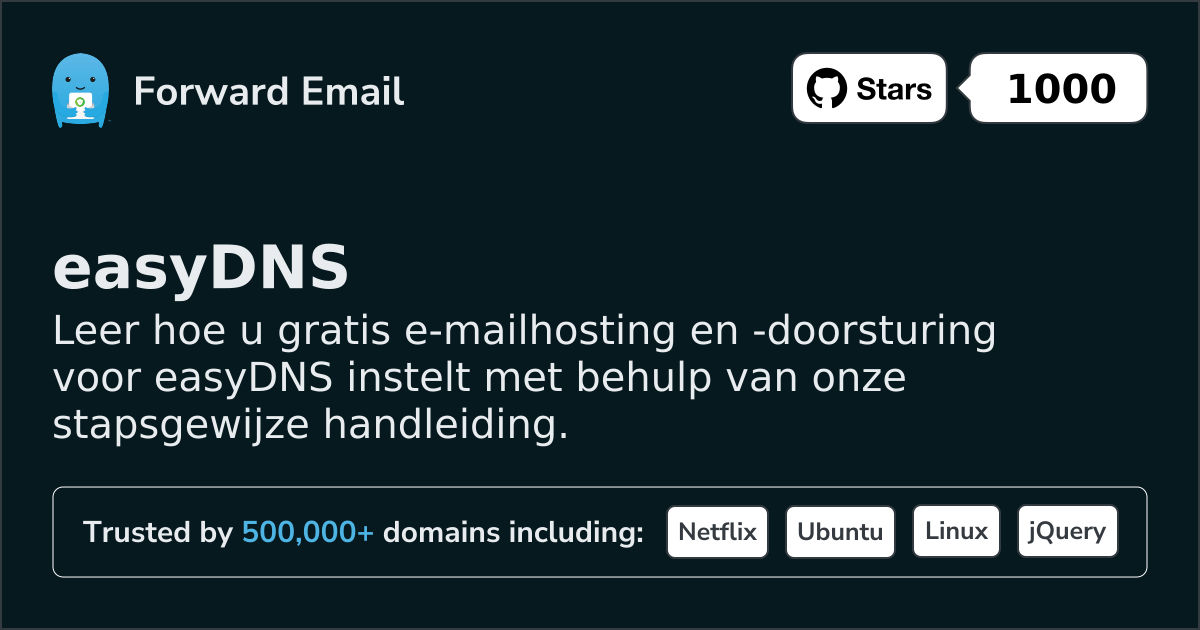 E-mail instellen met easyDNS