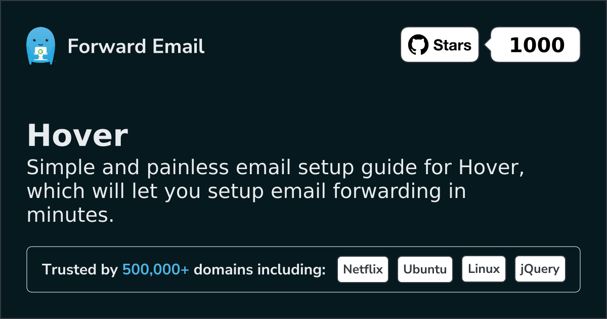 E-mail instellen met Hover