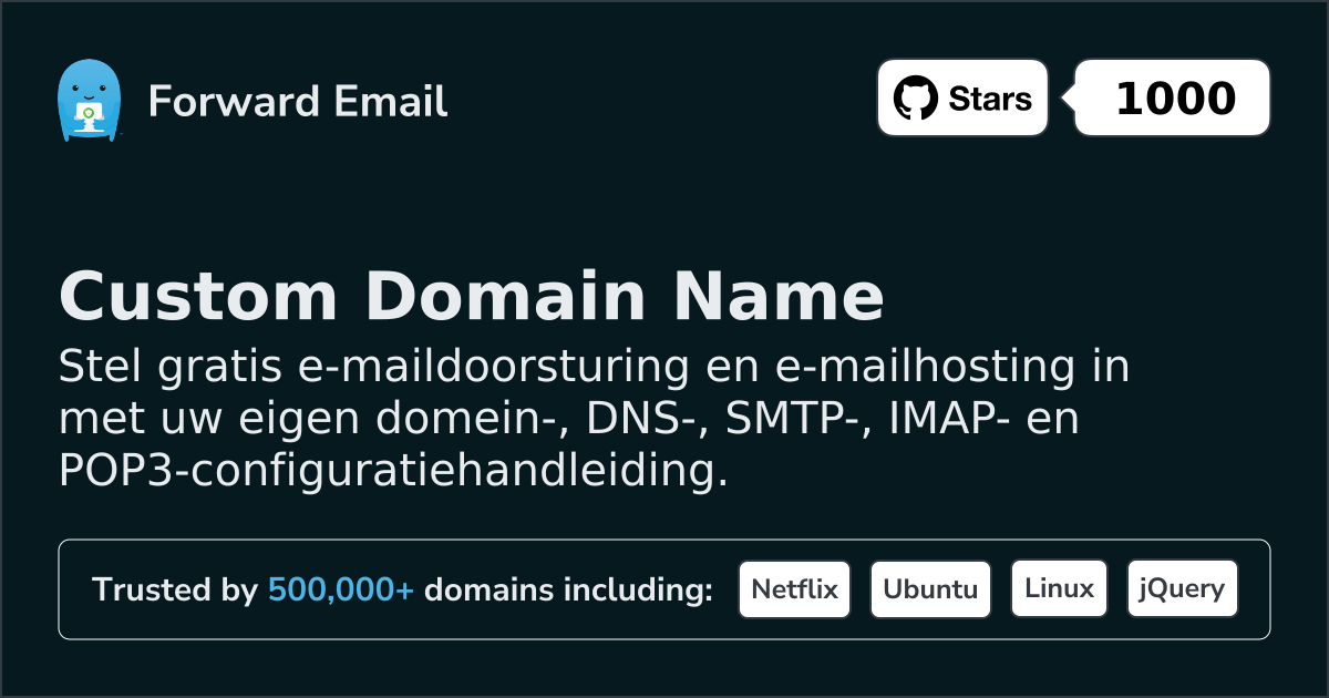 E-mail instellen met Send Email with Custom Domain