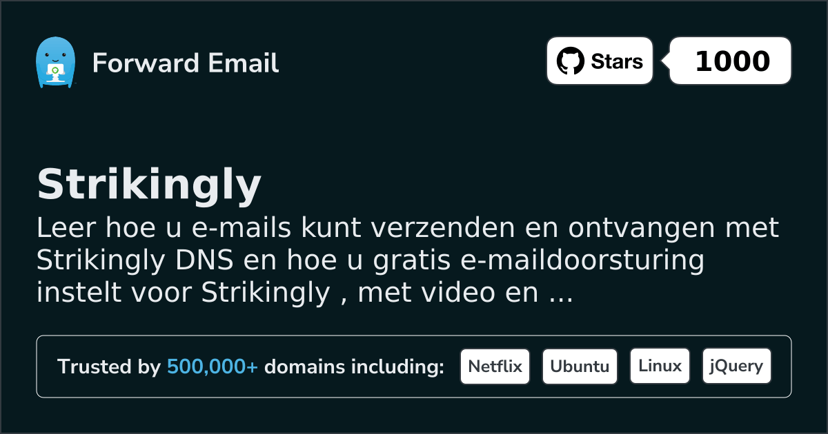 E-mail instellen met Strikingly