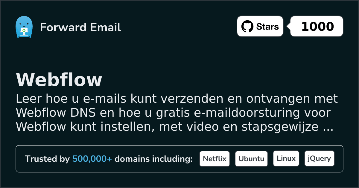 E-mail instellen met Webflow