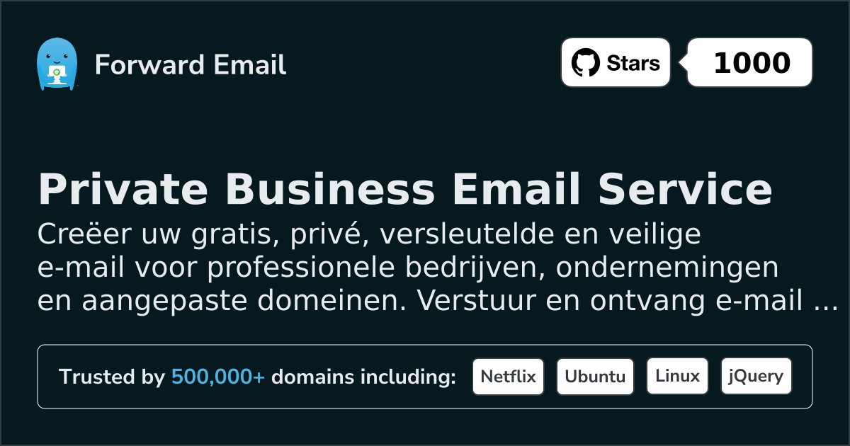 Privé zakelijk e-mailadres voor aangepaste domeinen