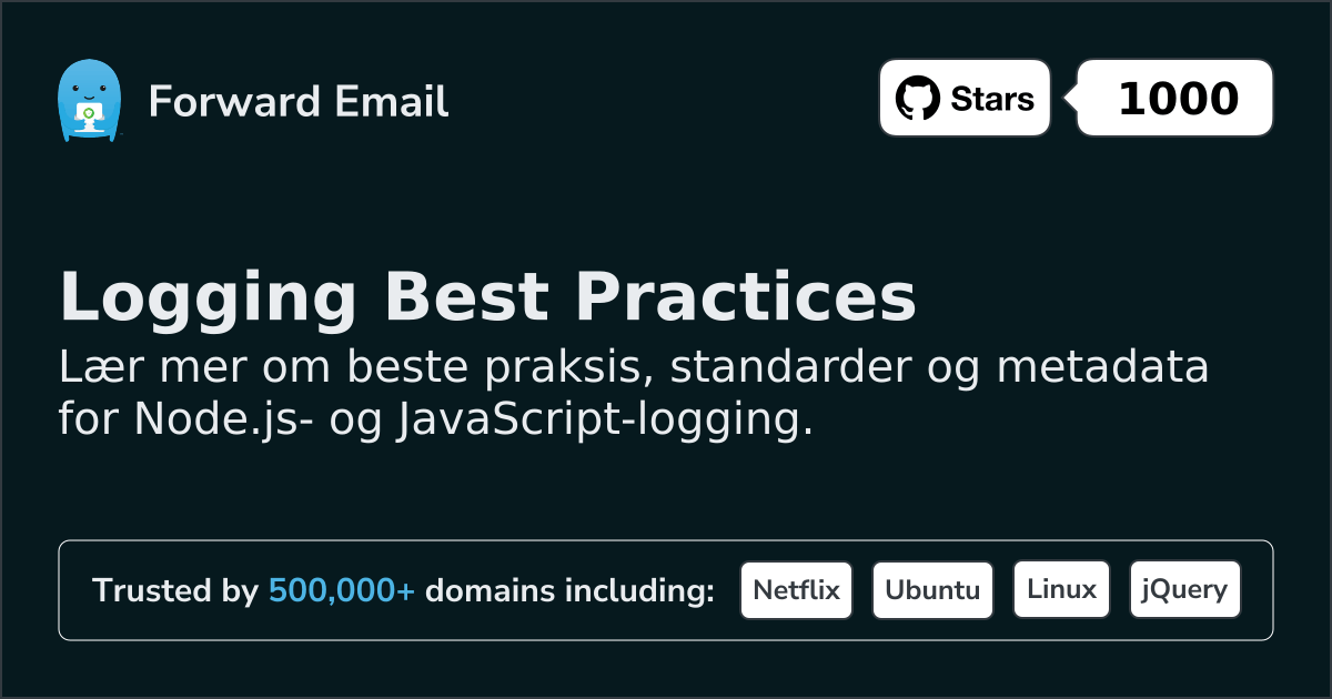 Beste praksis for Node.js-logging