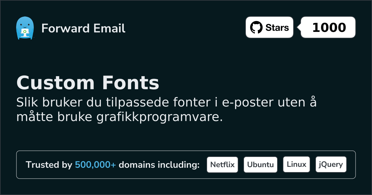 Tilpassede fonter i e-poster
