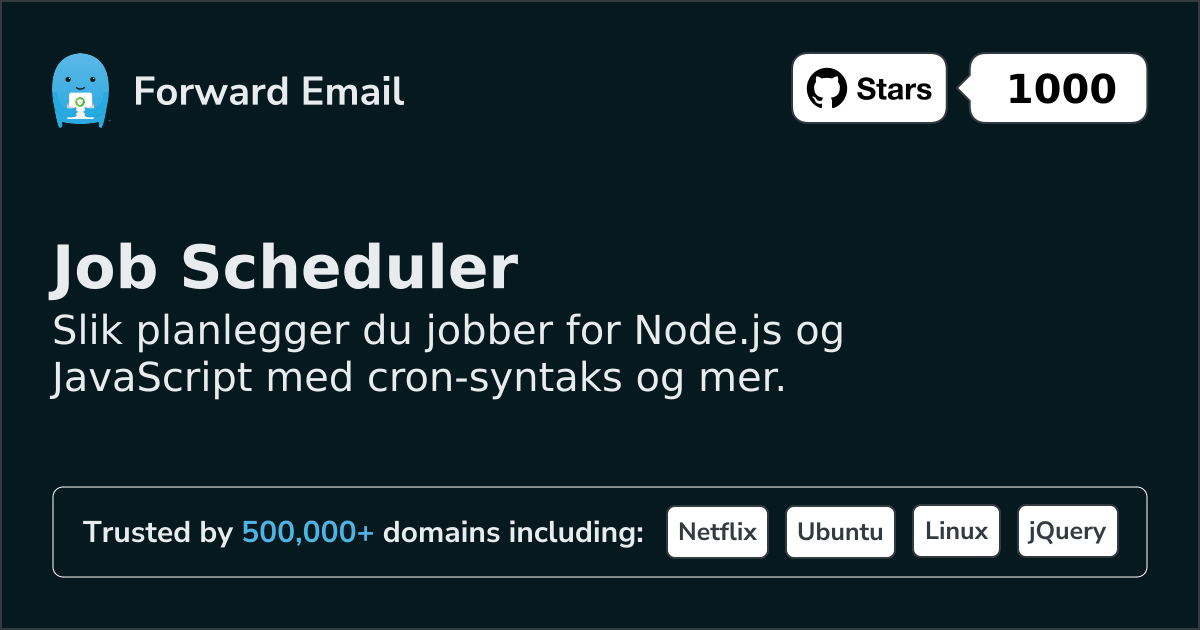 Node.js Jobbplanlegger