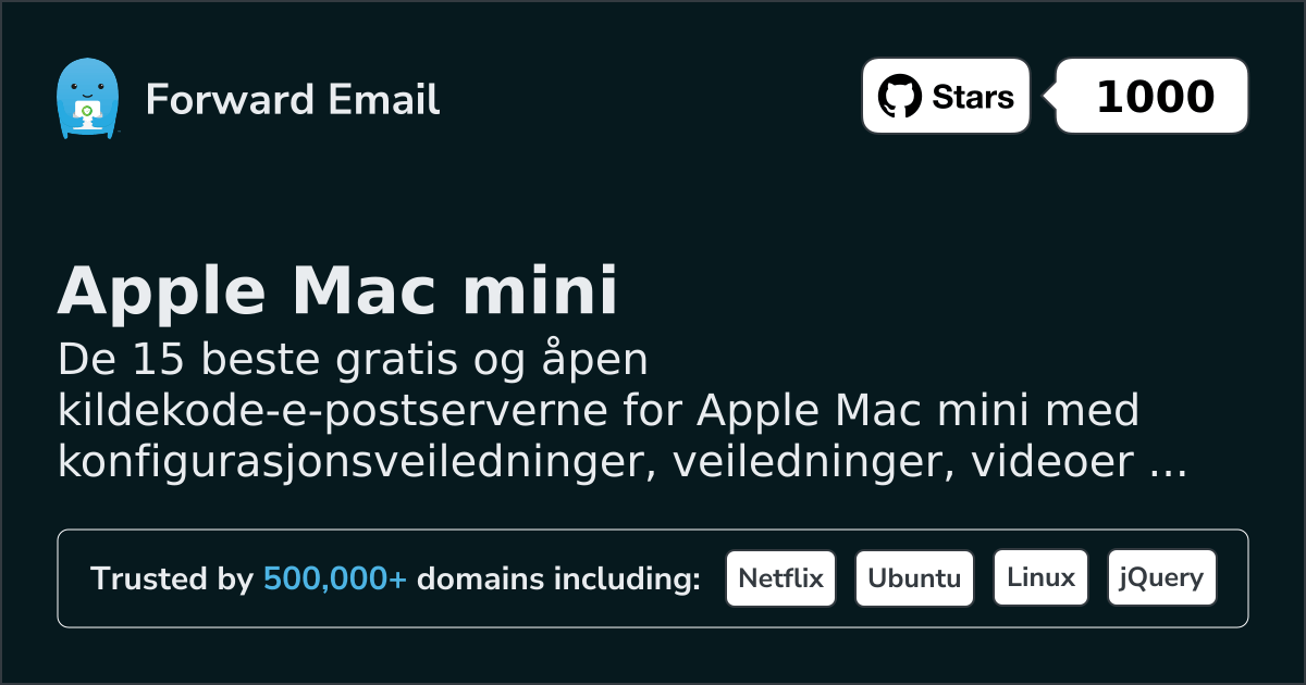 15 Best Open Source Email Servers for Apple Mac mini in 2026