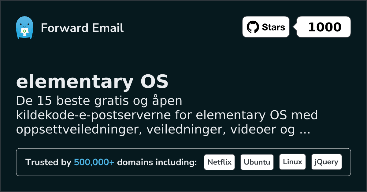 15 Top Open Source Email Servers for elementary OS in 2026