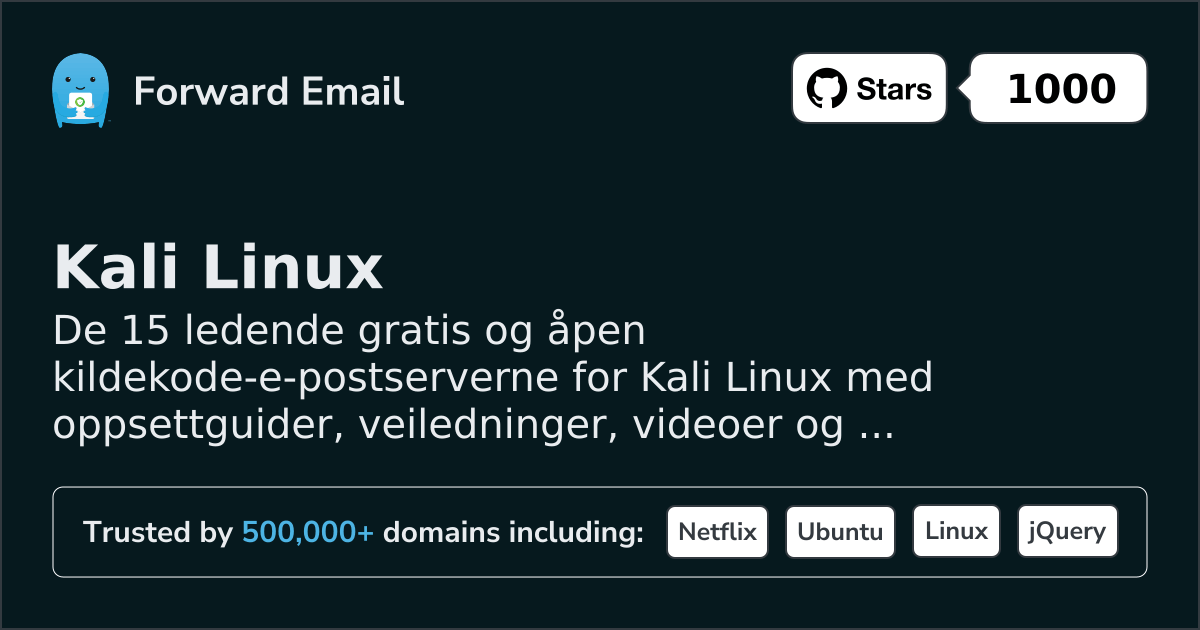 15 Leading Open Source Email Servers for Kali Linux in 2026