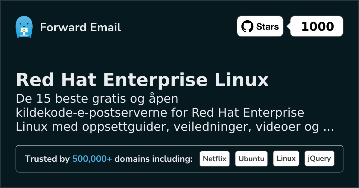 15 Top Open Source Email Servers for Red Hat Enterprise Linux in 2026