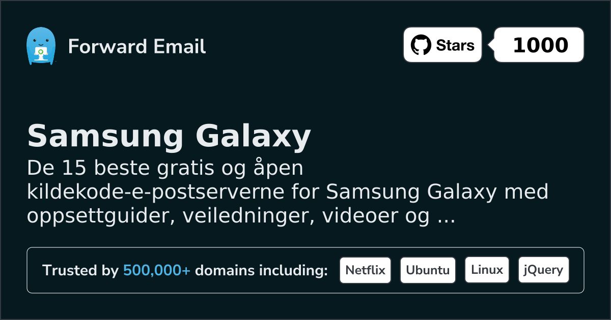15 Top Open Source Email Servers for Samsung Galaxy in 2026