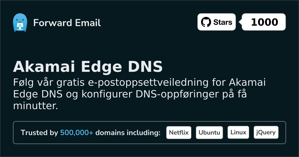 Slik konfigurerer du e-post med Akamai Edge DNS