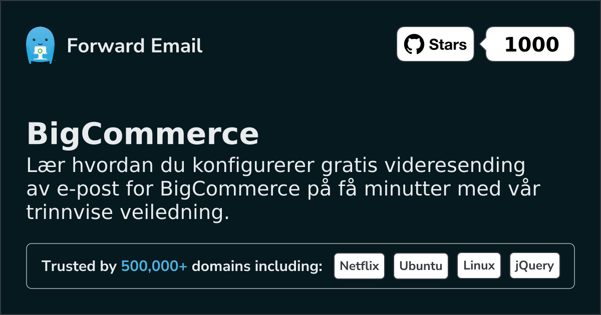 Slik konfigurerer du e-post med BigCommerce