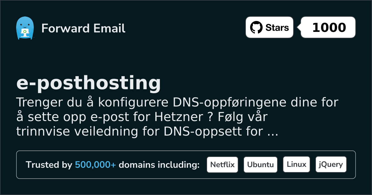 Slik konfigurerer du e-post med Hetzner