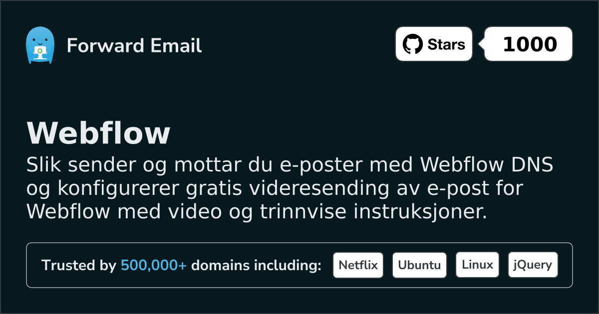 Slik konfigurerer du e-post med Webflow