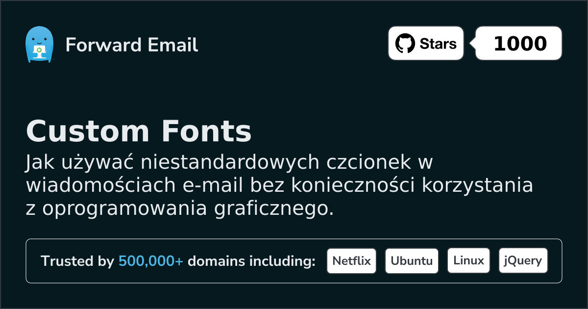Niestandardowe czcionki w wiadomościach e-mail