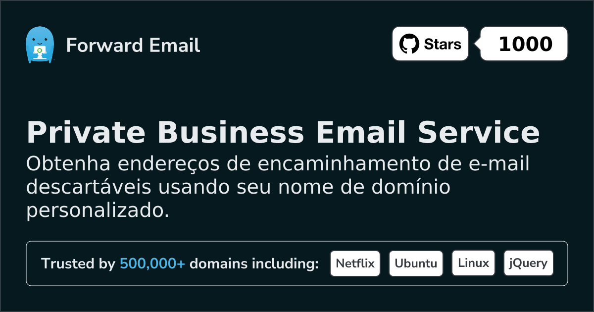 Endereços de e-mail descartáveis para domínios personalizados
