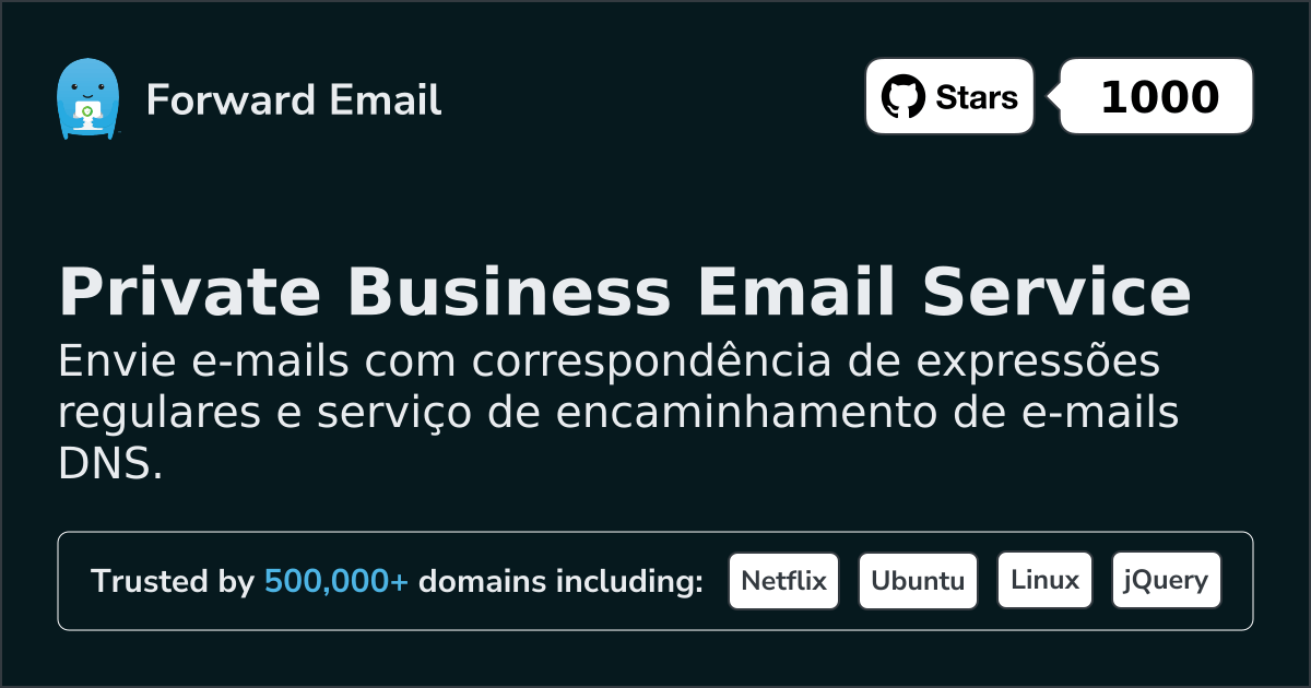 Expressão regular de encaminhamento de e-mail para domínios personalizados