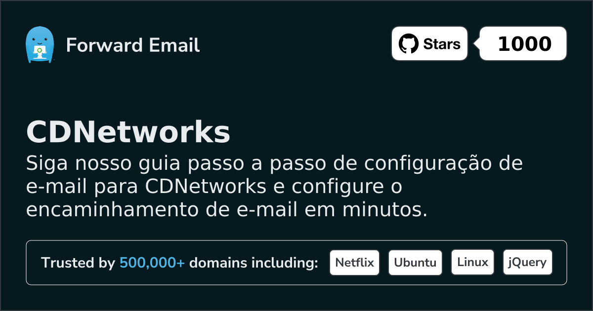 Como configurar e-mail com CDNetworks