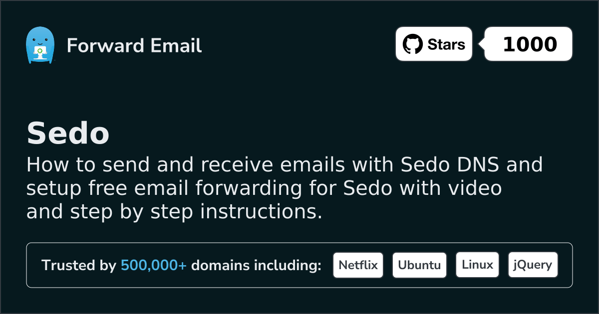 Como configurar e-mail com Sedo