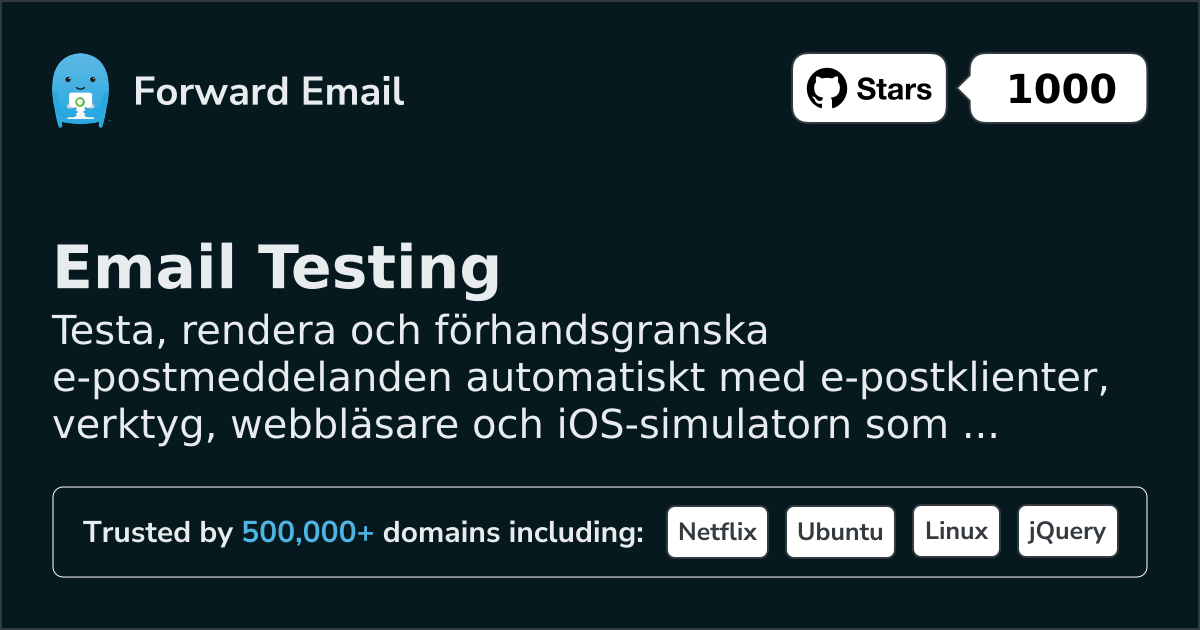 E-posttestning för webbläsare och iOS-simulator