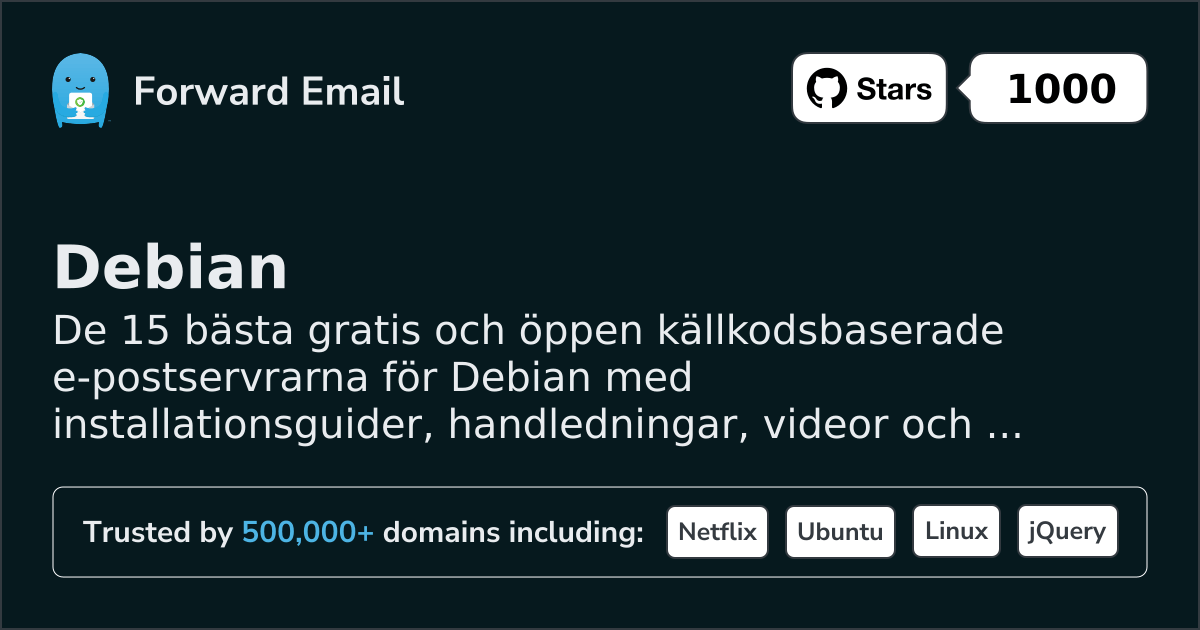 15 Greatest Open Source Email Servers for Debian in 2026