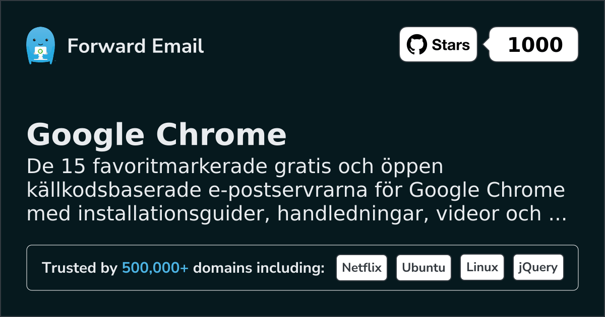 15 Favorited Open Source Email Servers for Google Chrome in 2026