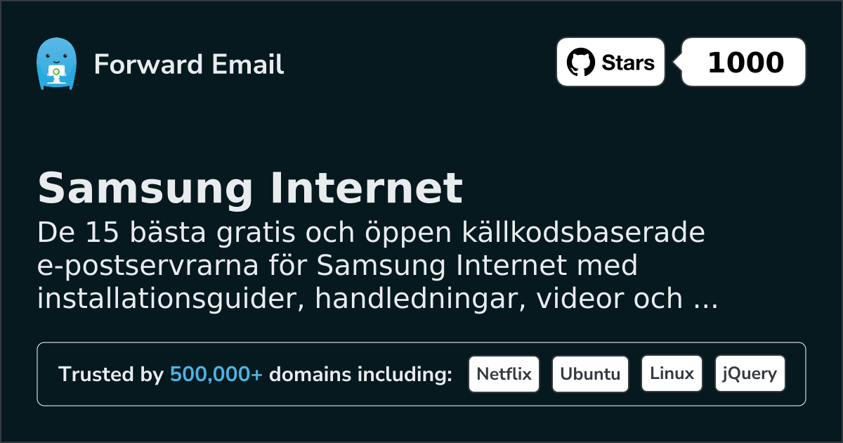 15 Top Open Source Email Servers for Samsung Internet in 2026