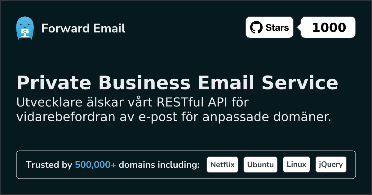Utvecklare e-post-API för anpassade domäner och webhooks
