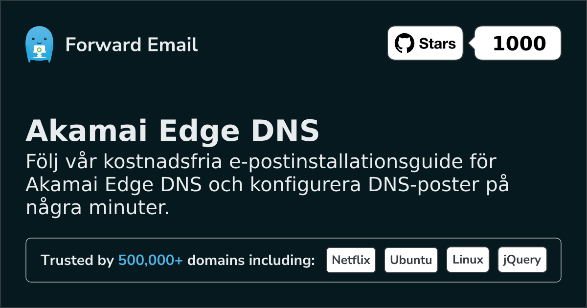 Hur man konfigurerar e-post med Akamai Edge DNS