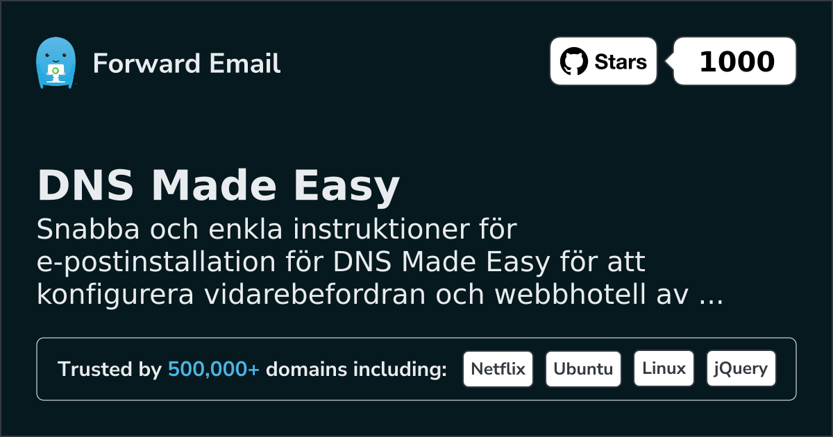 Hur man konfigurerar e-post med DNS Made Easy